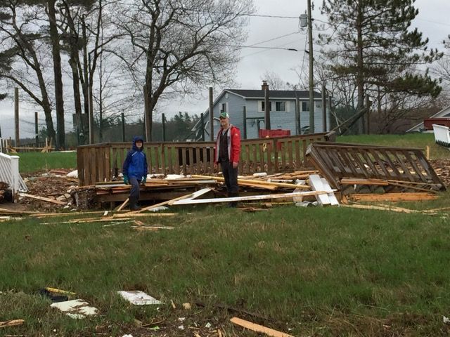 wreckage after flooding