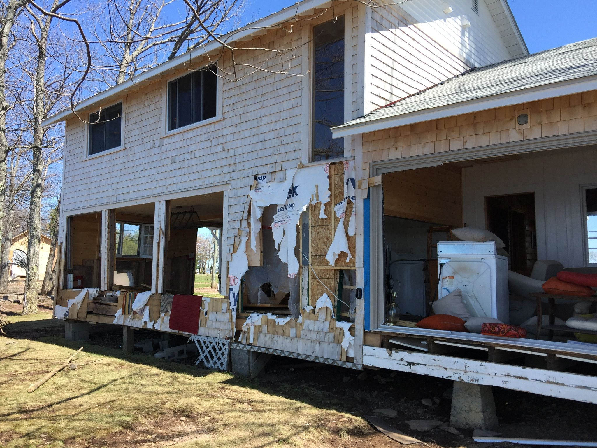 wreckage after cottage flooding