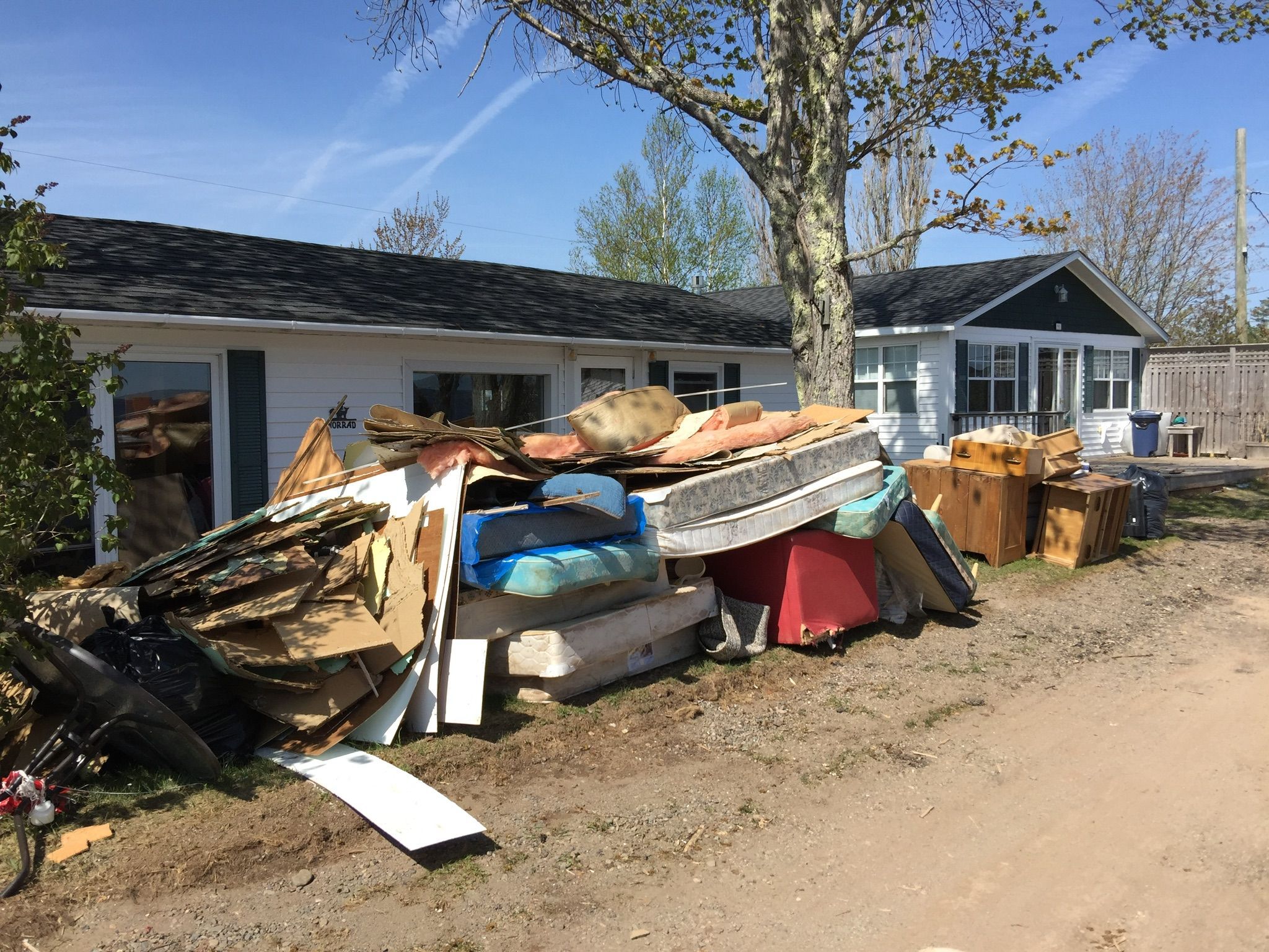 wreckage after cottage flooding