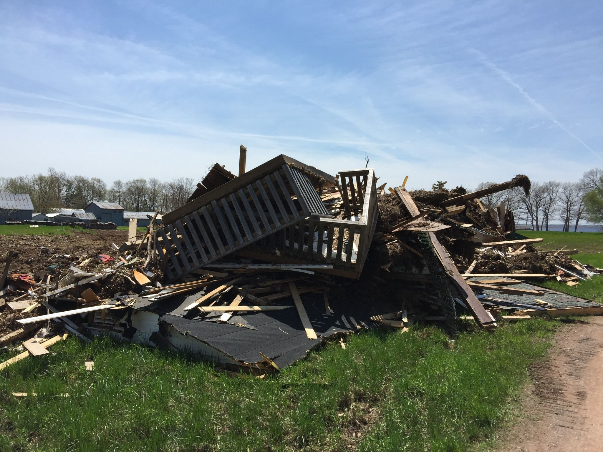 wreckage after cottage flooding