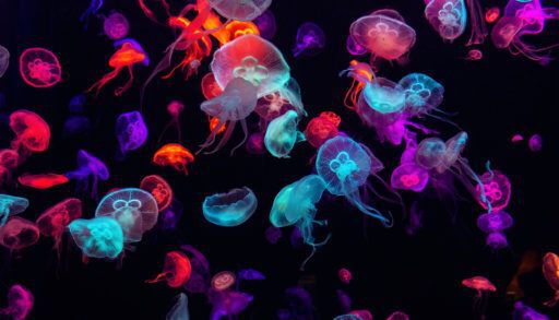 Colourful jellyfish