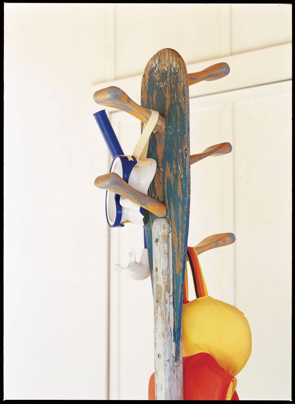 Coat rack made of old paddles