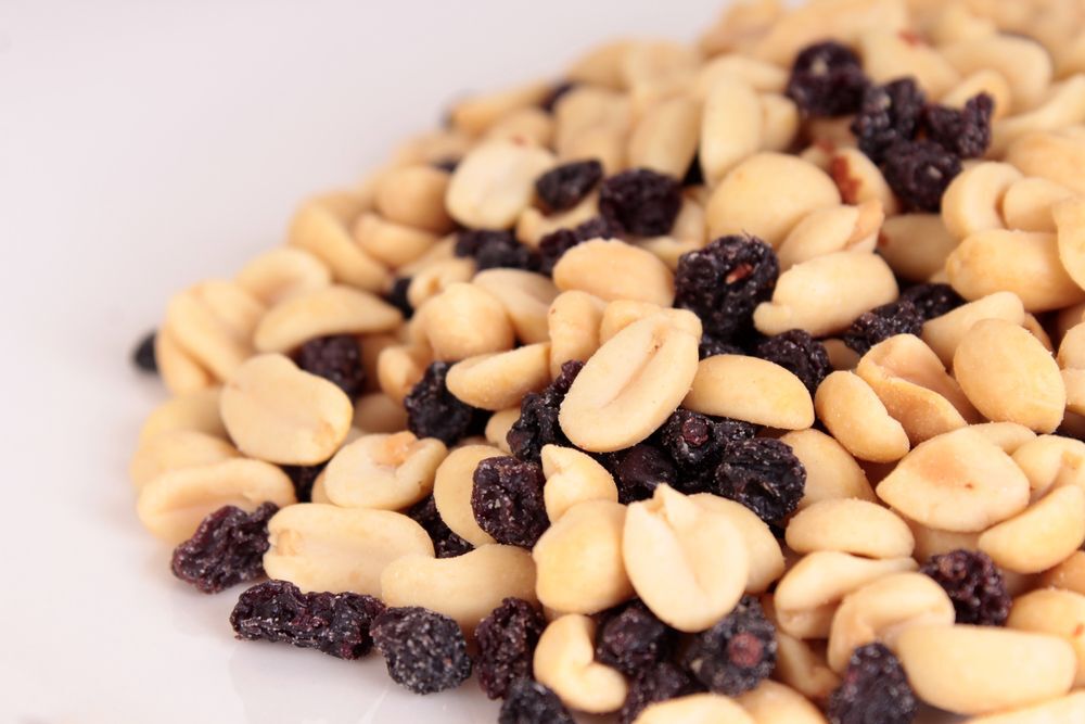 peanuts and raisins