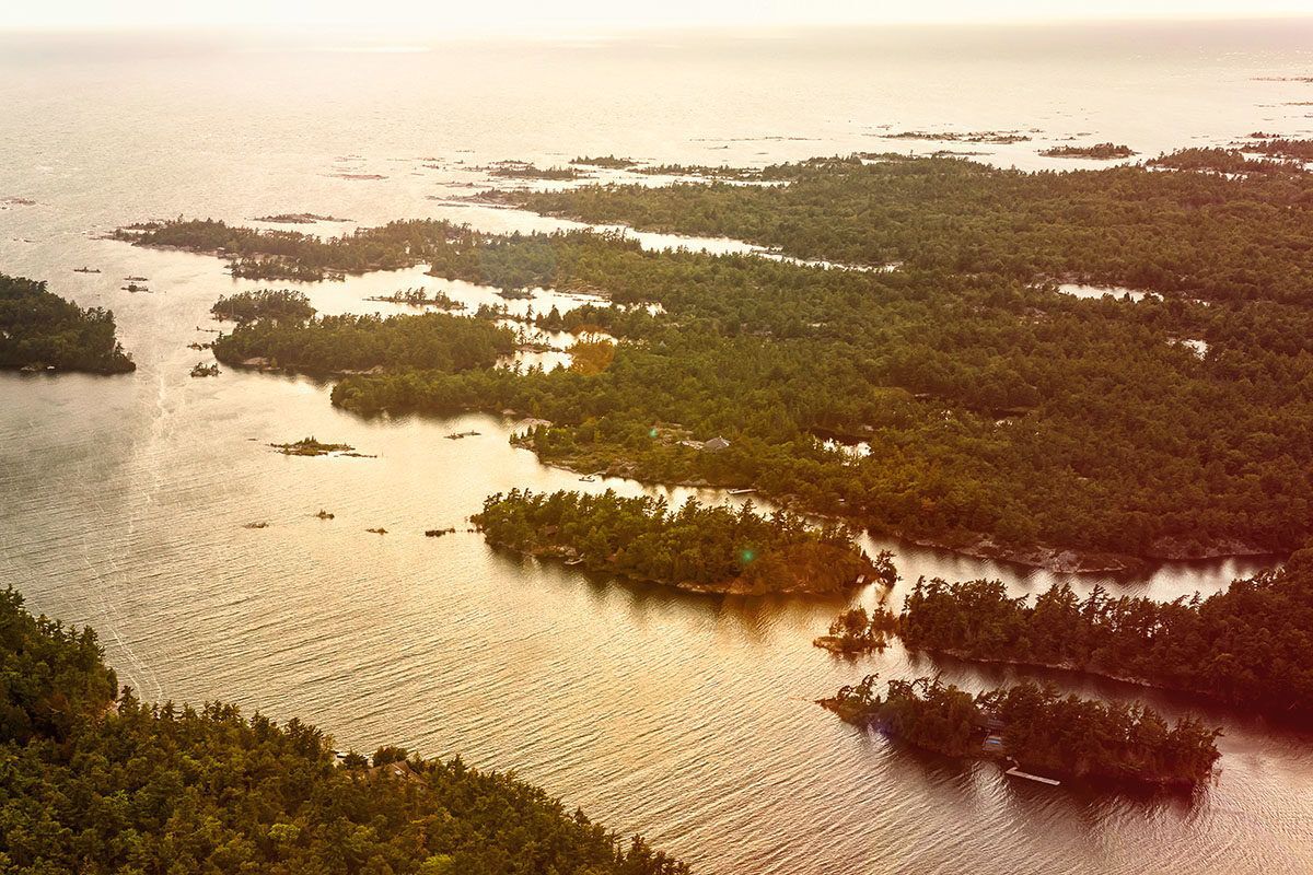 Nares Inlet, Ont., from the air