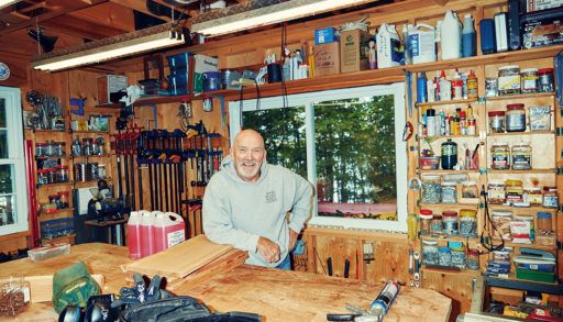 Wayne Lennox in his workshop