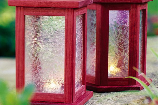 purpleheart patio lantern projects