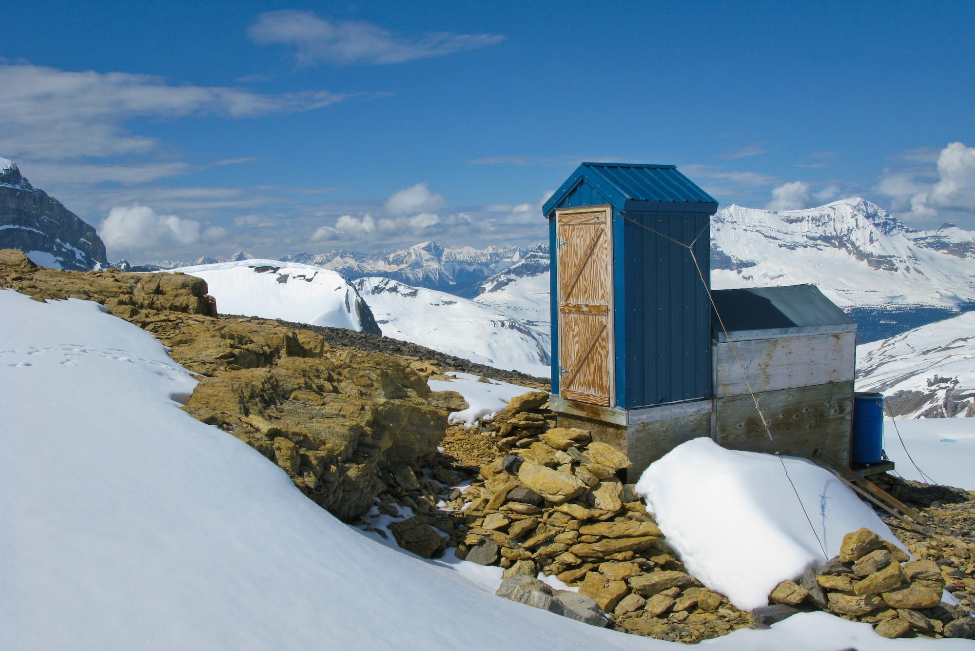 Toilet in Wapta Icefield