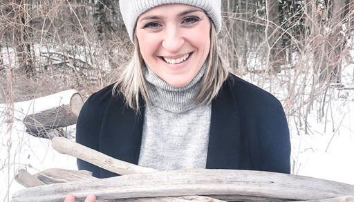 Jenn Roach and her driftwood