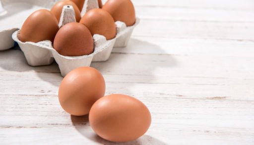 brown eggs in carton
