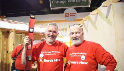 photo of Brian and Wayne in the Cottage Workshop at the Cottage Life show, DIY