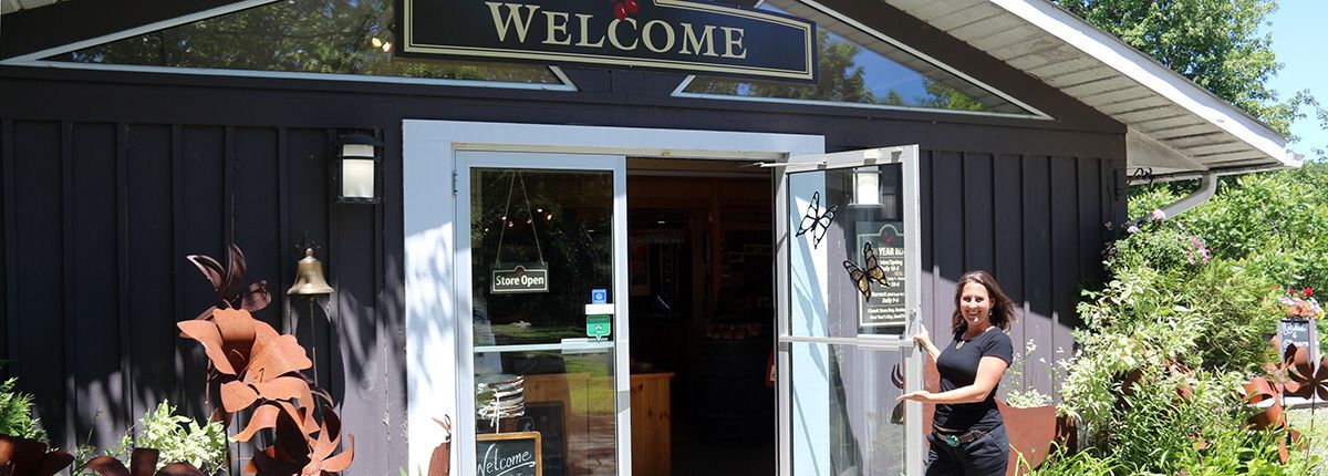 Welcome entrance to Muskoka Lakes Farm & Winery