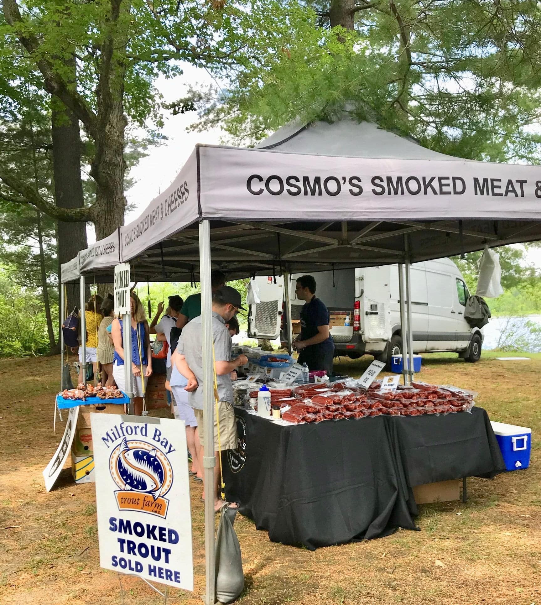 Smoked meat vendor at Port Carling Farmer's Market