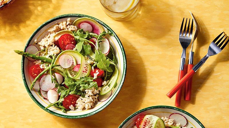 Spring Greek Rice Salad