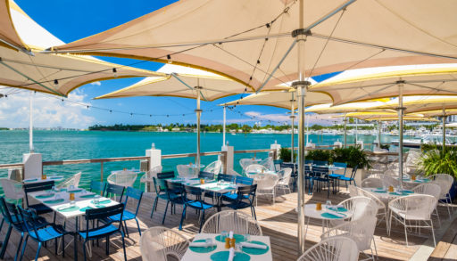 Restaurant patio on the water