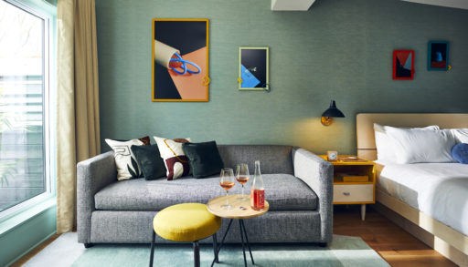 Drake Motor Inn - Graydon Herriott Photography - Green Couch