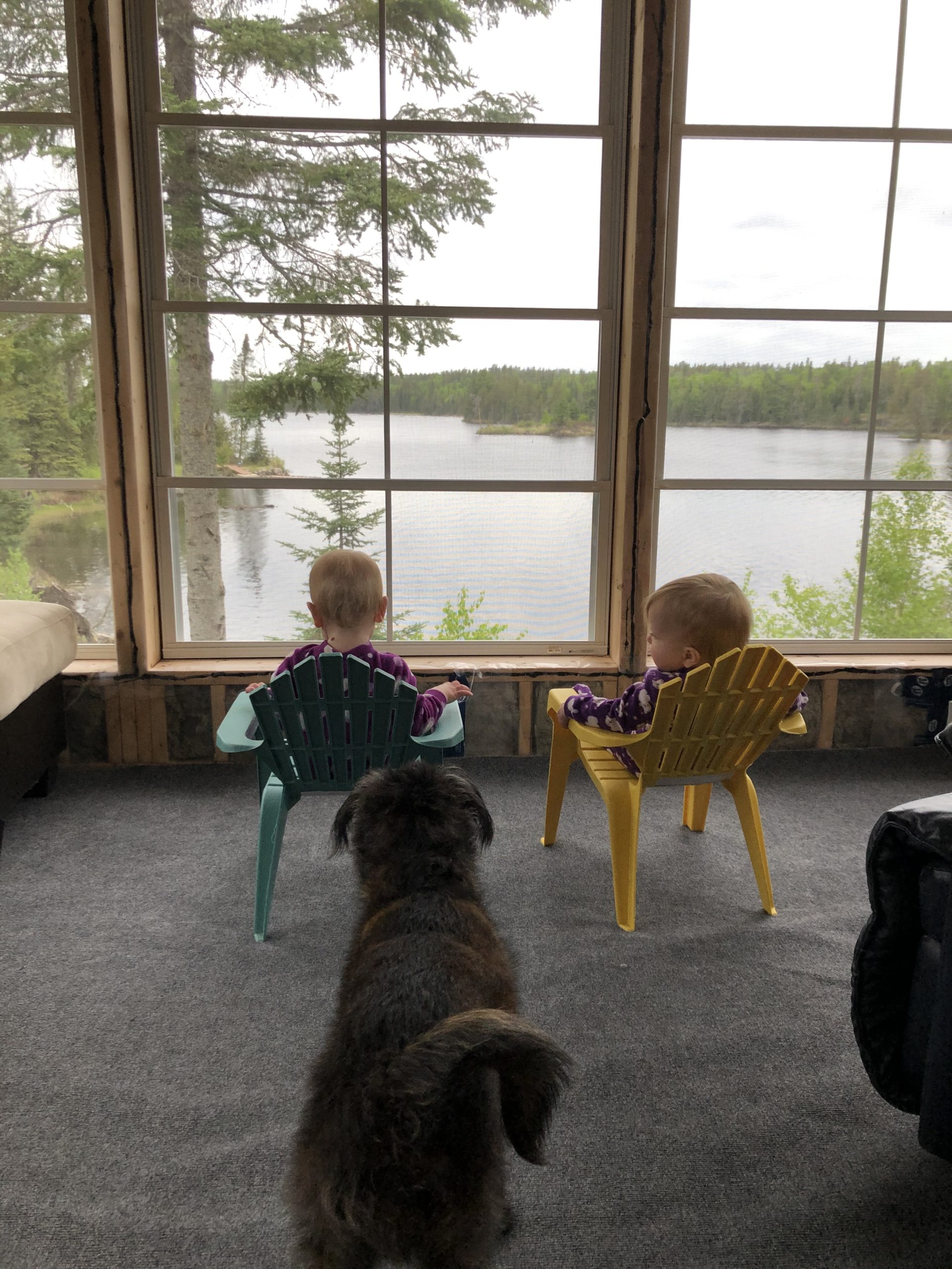 Kids sitting in sunroom