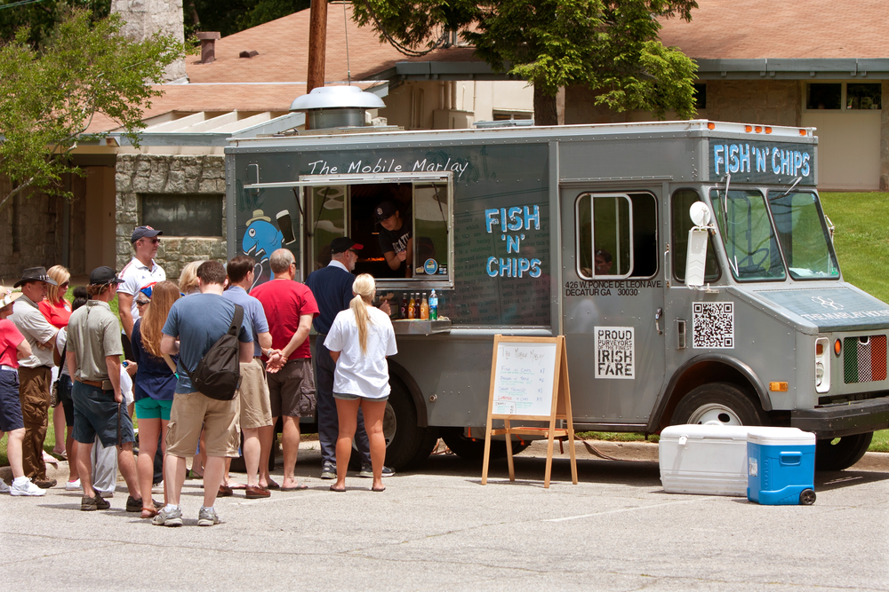 Fish and chip food truck