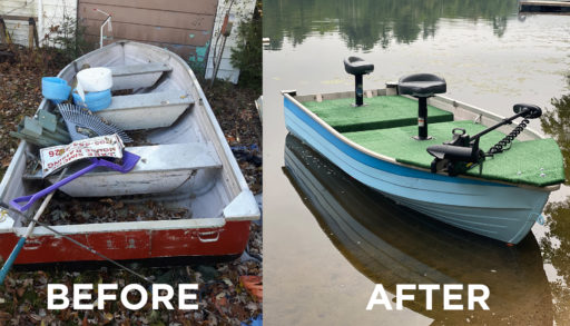 aluminum boat before and after