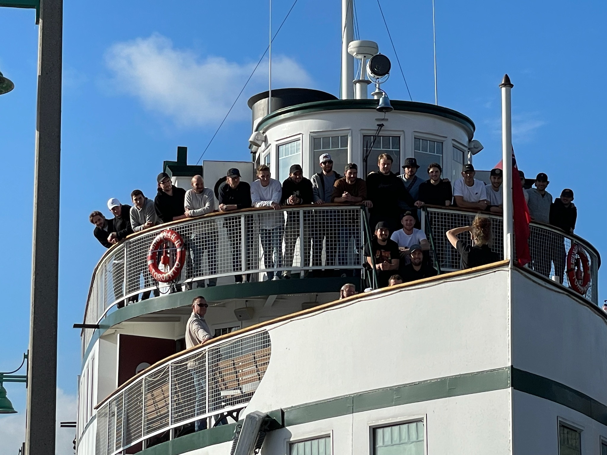 Toronto Maple Leafs team onboard the Wenonah II