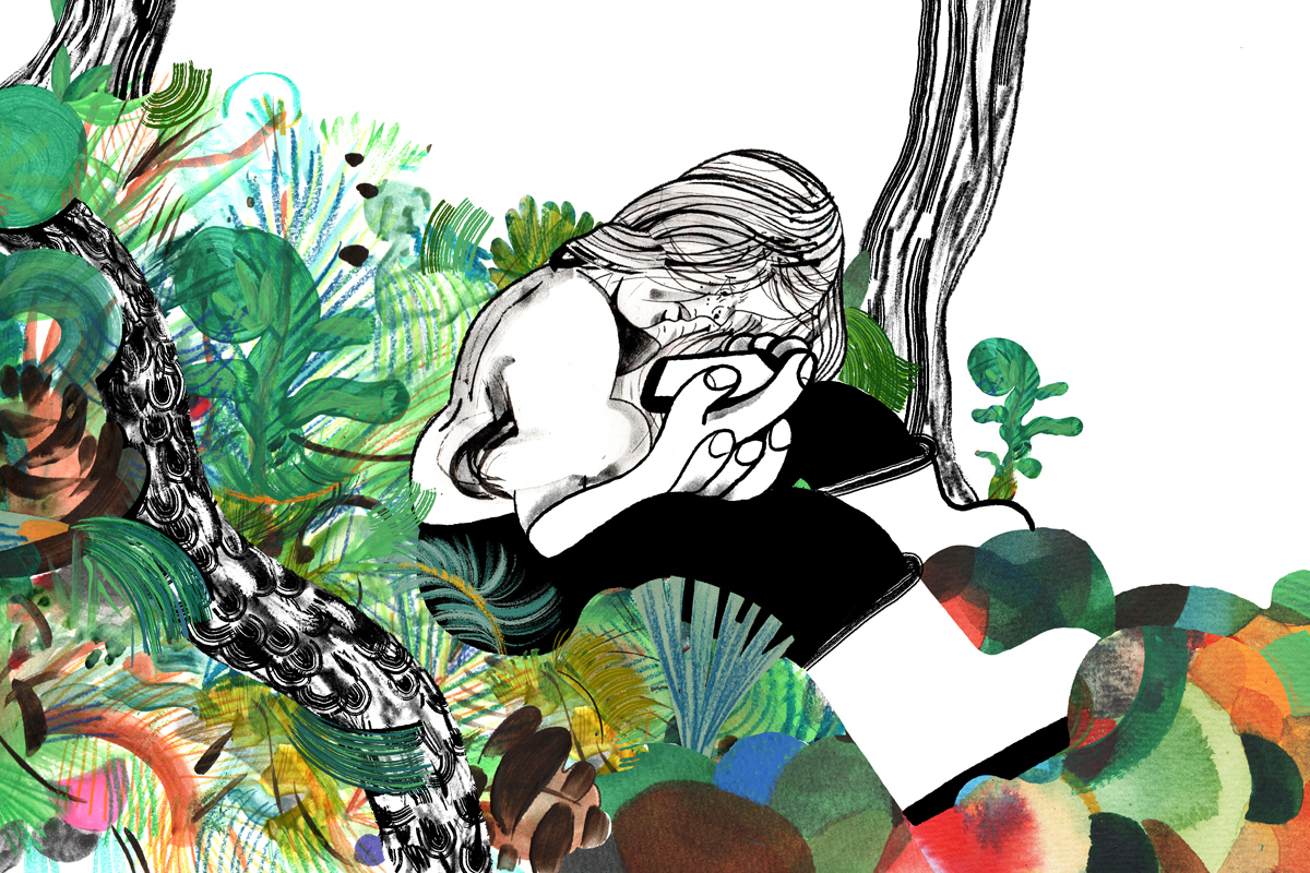 illustraton for snake in the grass