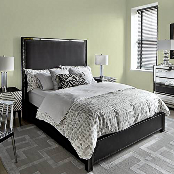 Sage green paint in room, colour of the year