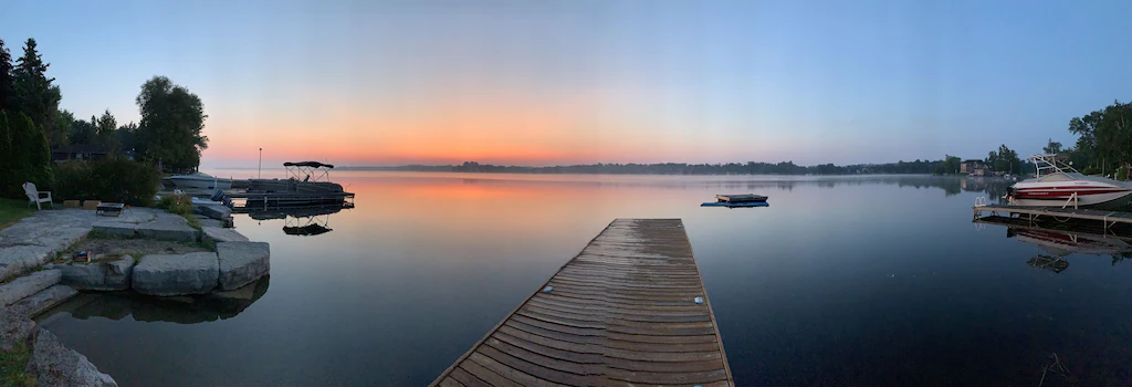 view of the lake from the dock