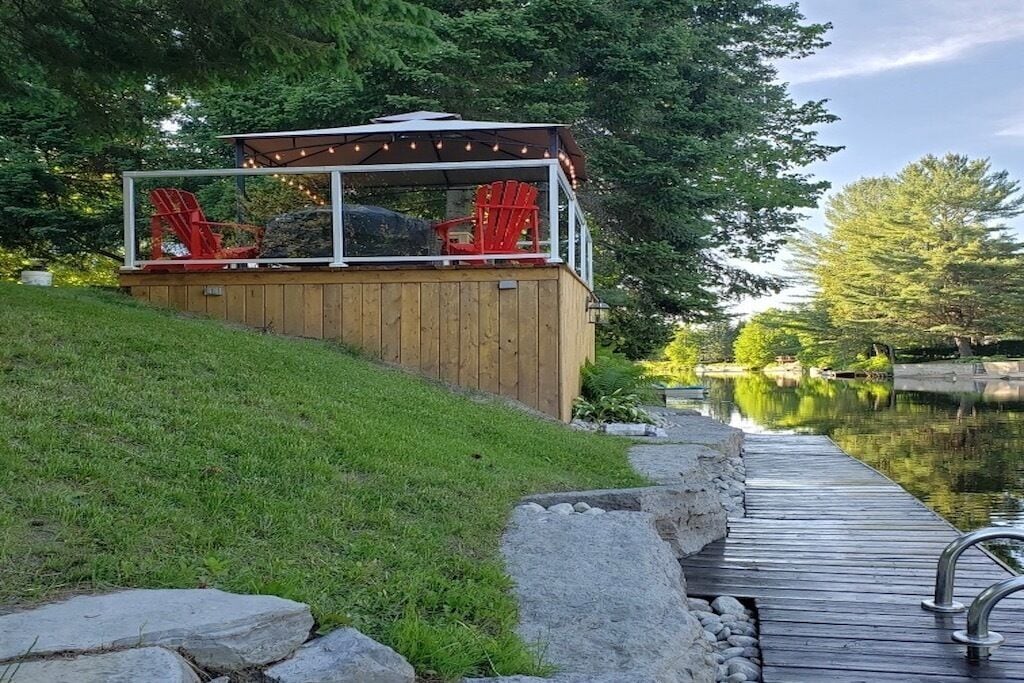 view of the river from the dock