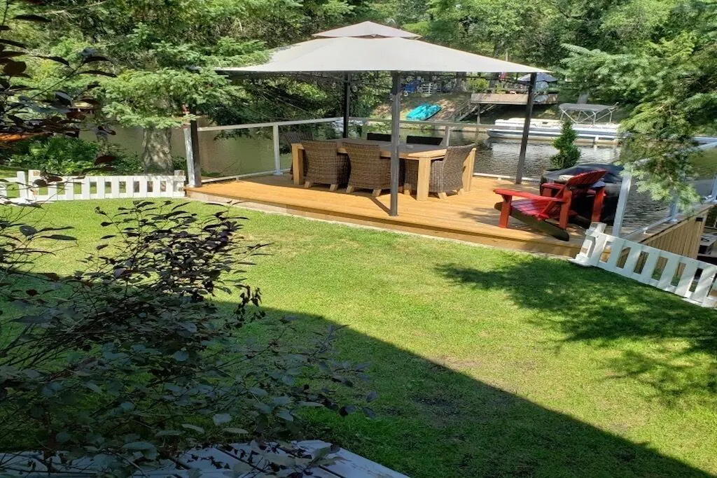 deck overlooking the river