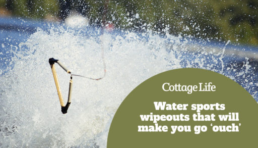 water skiing on the river