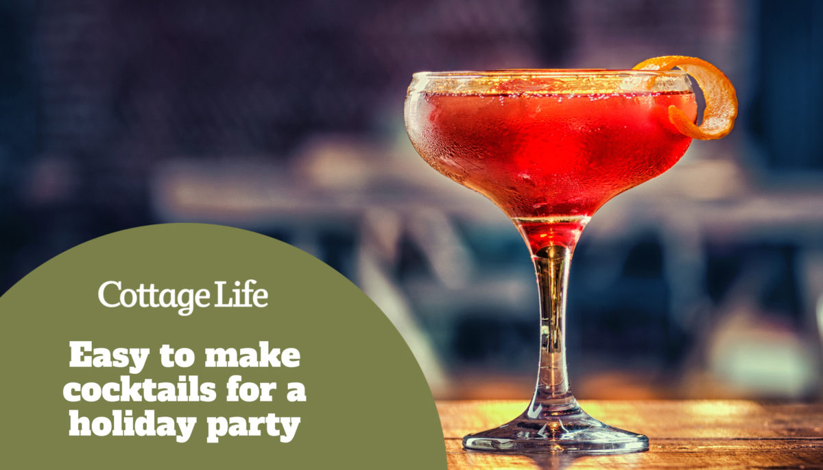 Negroni coctail standing on the table close up