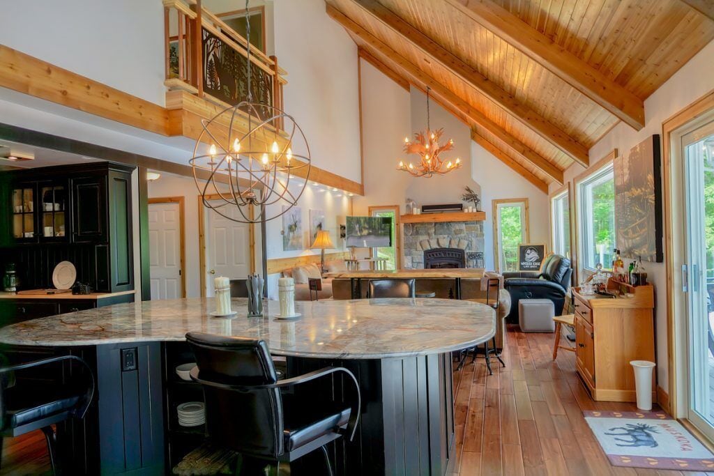 Cottage rental living area