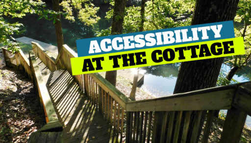 Staircase at the lake