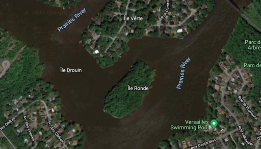 Aerial view of Laval and Ile Ronde