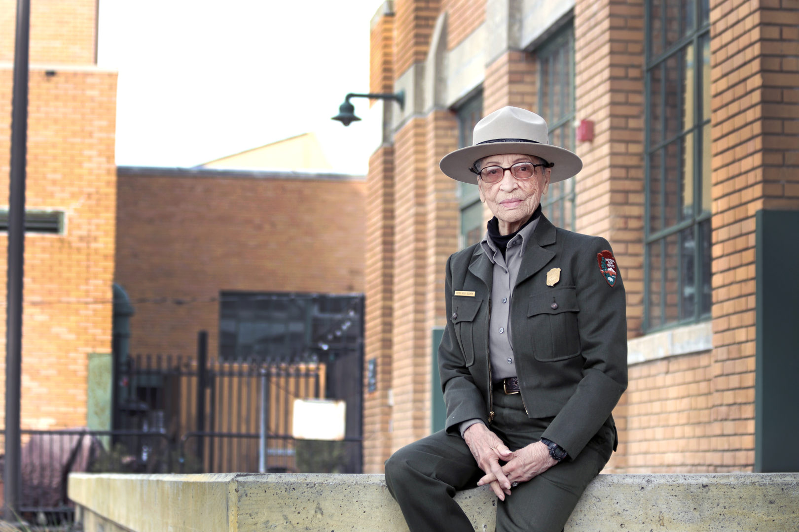 Betty Reid Soskin poses in her NPS uniform.