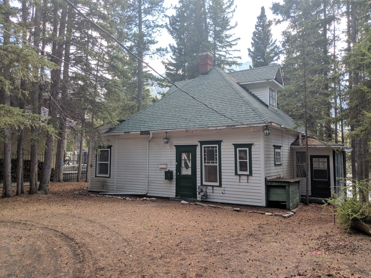 The back of the Rutherford House where an addition will be built.