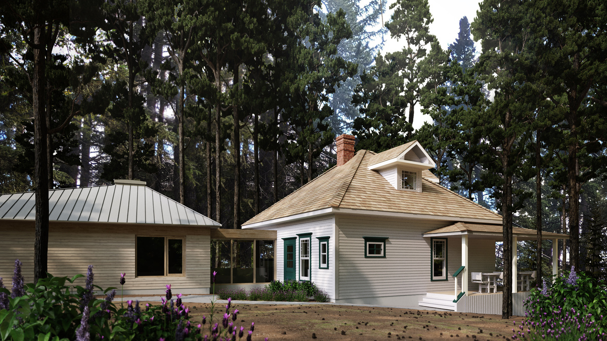 Exterior picture of Alexander Rutherford's Banff Cottage