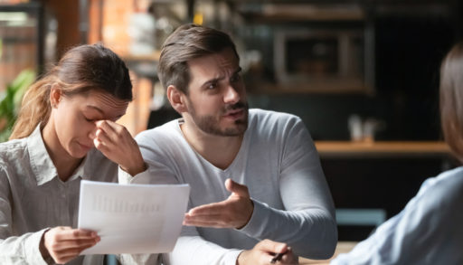 couple angry about a contract