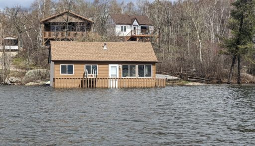Flooded cottage