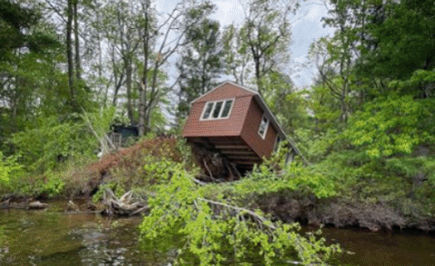 Four images of Ontario derecho storm damage