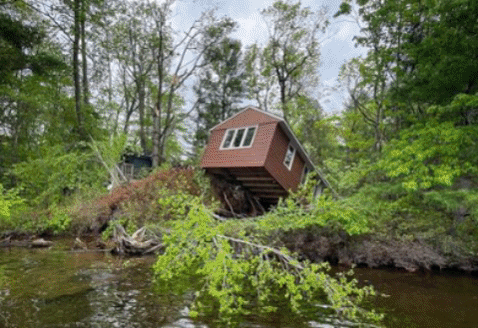 Four images of Ontario derecho storm damage