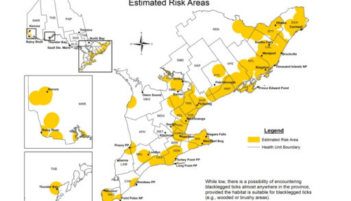 Ontario Lyme Disease Map 2022: Estimated Risk Areas