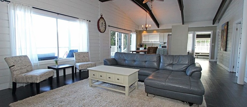 Living room and kitchen