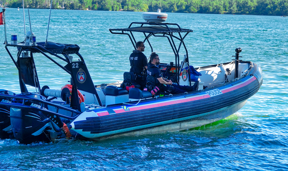 Toronto Police Marine Unit boat on Lake Ontario