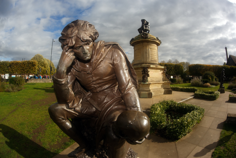 A statue representing Hamlet
