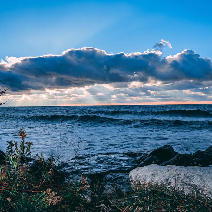 Stunning views of Lake Erie: Port Stanley Ontario Canada: