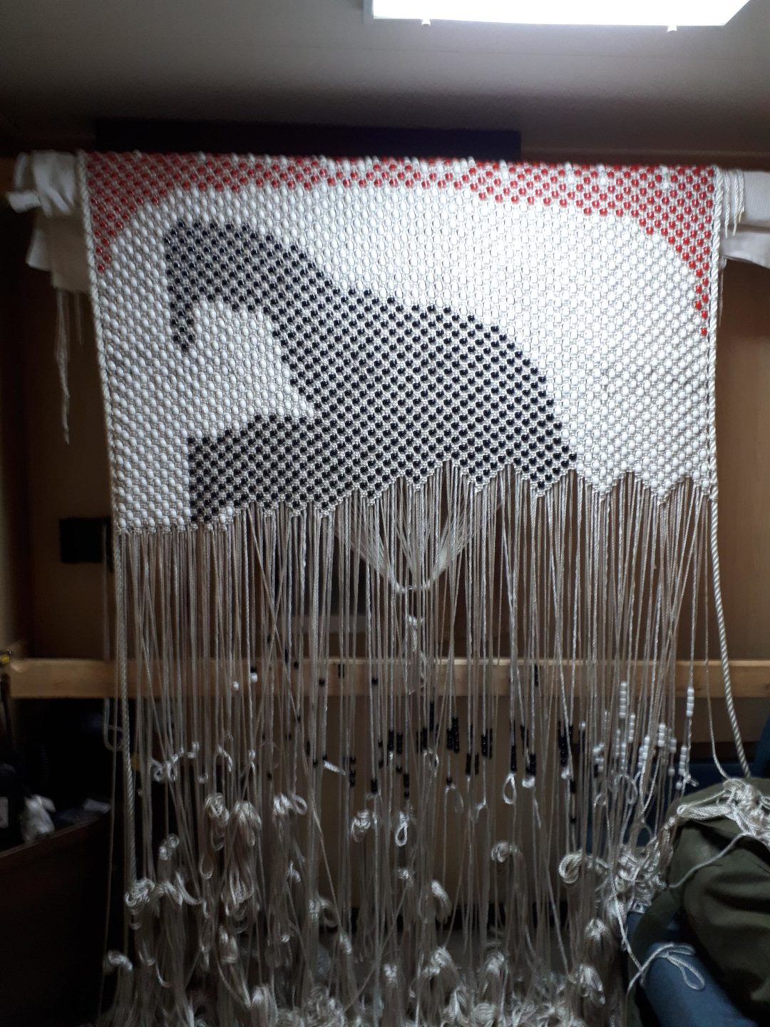 In the process of making the Algoma Bear-themed hammock