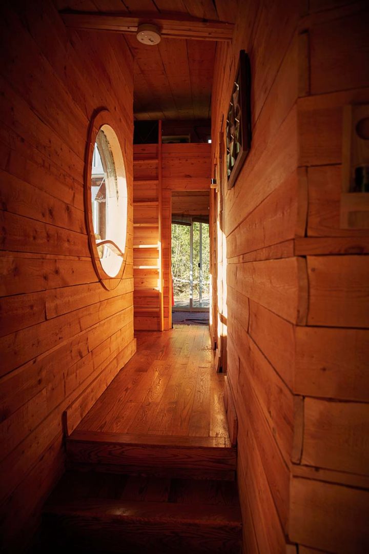 Interior of the Macklins' cottage.