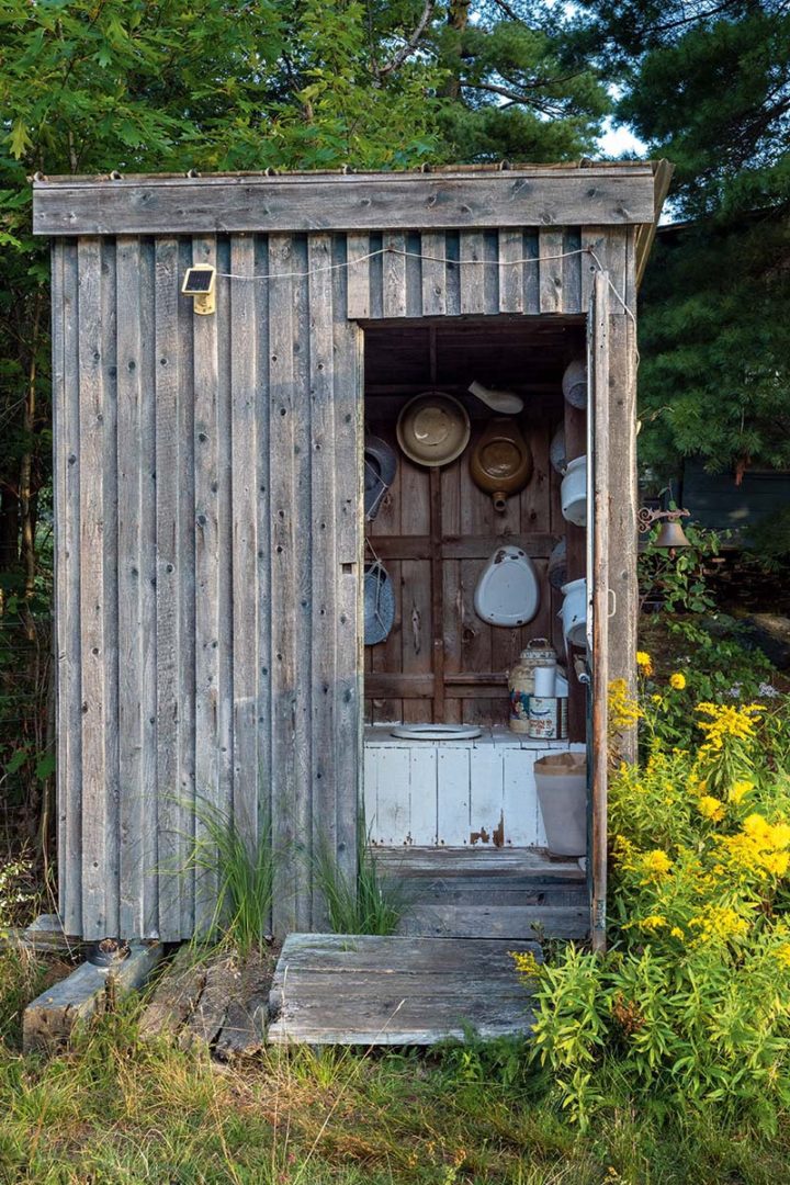 Photo of the cottage's outhouse.