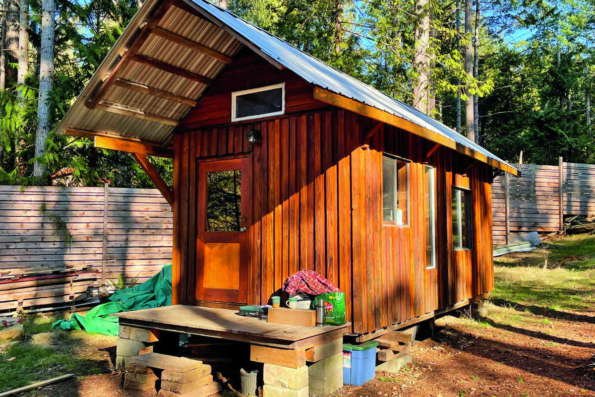 the Penner's tiny home on the gulf islands in BC