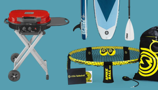 Amazon Prime products on sale including a barbecue paddleboard and spike ball